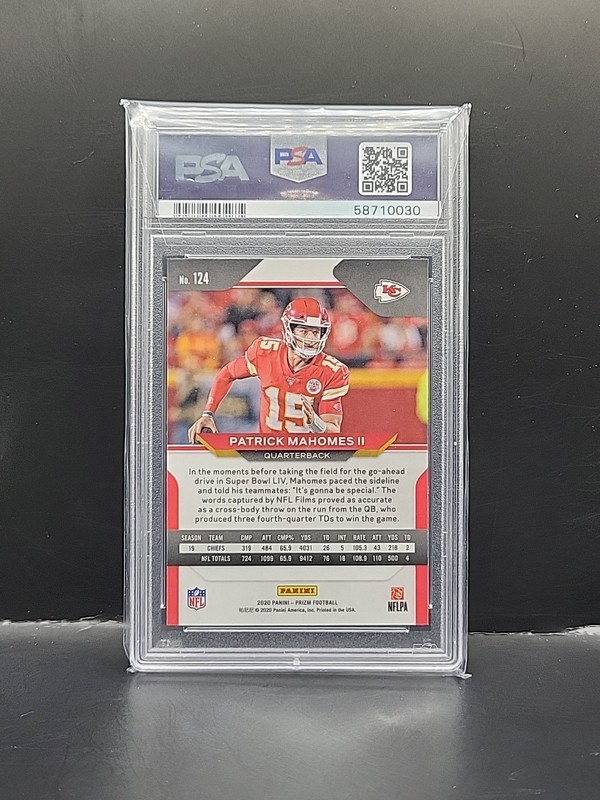 2020 Panini Prizm - Patrick Mahomes II #124 PSA 10 Gem Mint Chiefs view 2