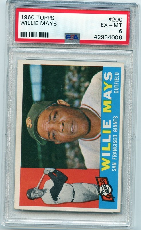 1960 Topps Baseball  Willie Mays #200 PSA 6 EX-MT