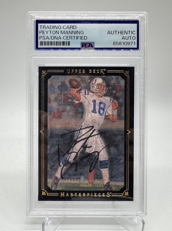 PEYTON MANNING 2008 UPPER DECK MASTERPIECES AUTO PSA SIGNED AUTOGRAPH COLTS
