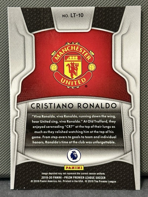 Cristiano Ronaldo 2019 Panini Prizm Legendary Talents #LT-10 Man United CR7 NM view 2