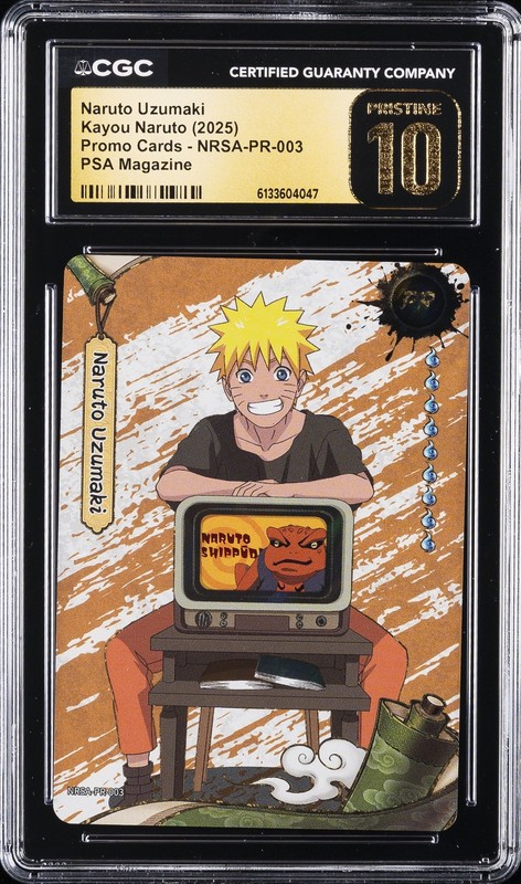 2025 KAYOU NARUTO PROMO CARDS PSA MAGAZINE NARUTO UZUMAKI CGC 10 PRISTINE