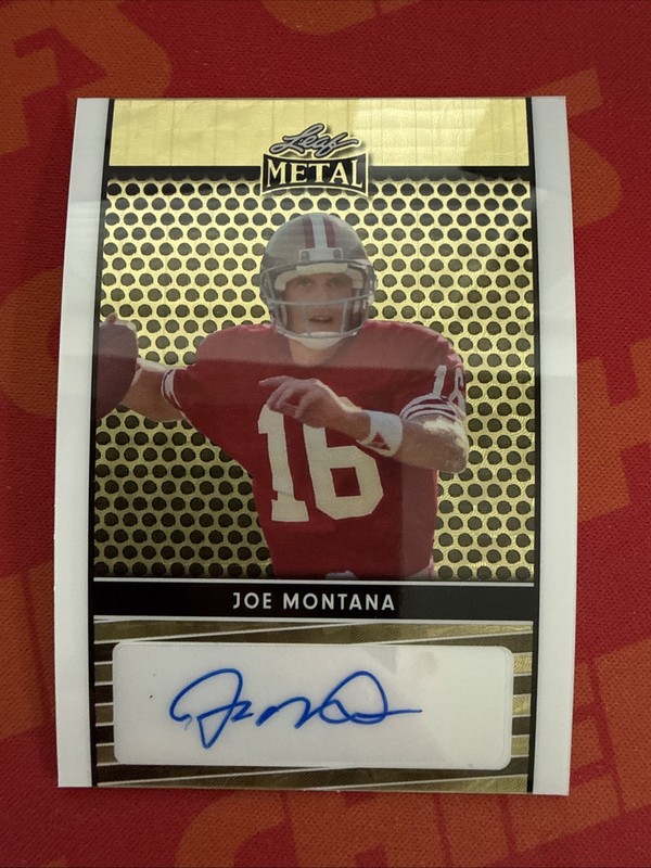 2024 Leaf Metal - Joe Montana Gold Foil Prismatic Auto 1/1 San Francisco 49ers
