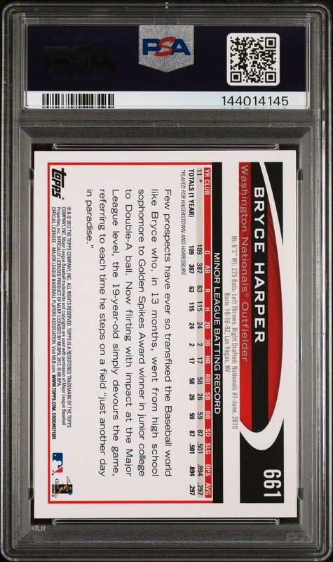 2012 TOPPS SCREAMING #661 BRYCE HARPER ROOKIE RC PSA 10 view 2