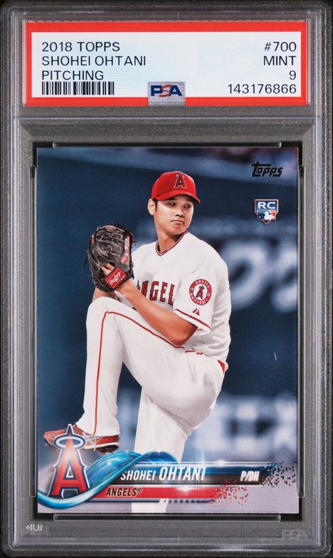 2018 TOPPS PITCHING #700 SHOHEI OHTANI ROOKIE RC PSA 9