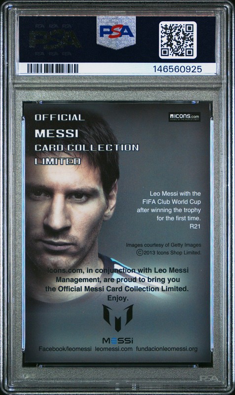 2013 ICONS MESSI LIMITED COLLECTION #R21 LIONEL MESSI PSA 10 view 2