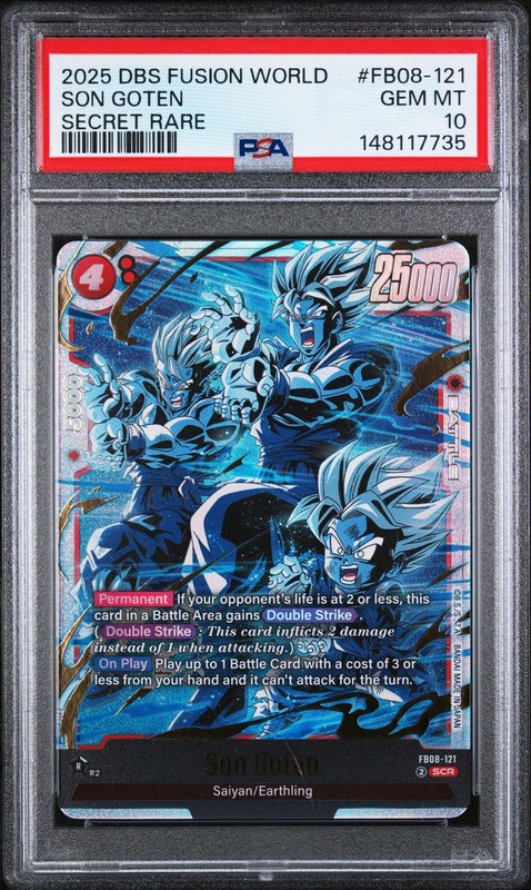 2025 DRAGON BALL SUPER CARD GAME FUSION WORLD SAIYAN'S PRIDE SON GOTEN PSA 10