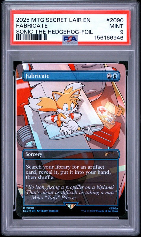 2025 MTG SECRET LAIR DROP SONIC: CHASING ADVENTURE-FOIL #2090 FABRICATE PSA 9