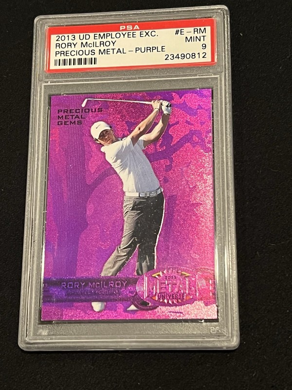 2013 Upper Deck Employee Exc Rory McIlroy Precious Metal Gems Rookie /125 PSA 9