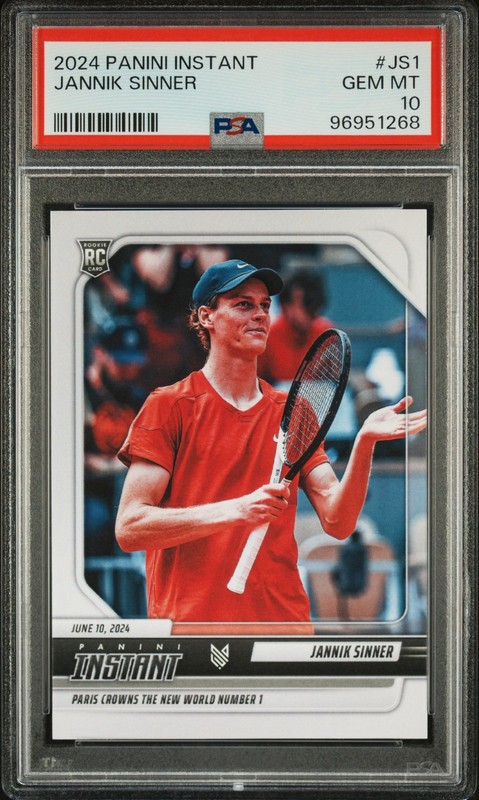 2024 PANINI INSTANT JANNIK SINNER #JS1 JANNIK SINNER PSA 10