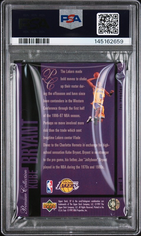 1996 SP HOLOVIEWS #PC18 KOBE BRYANT ROOKIE RC PSA 9 view 2