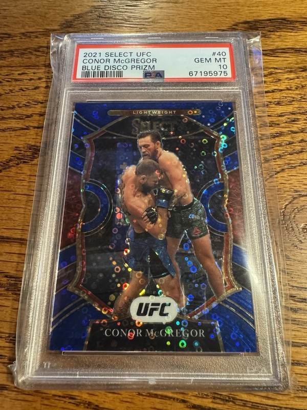 2021 Select UFC Conor Mcgregor Blue Disco Prizm /99 PSA 10