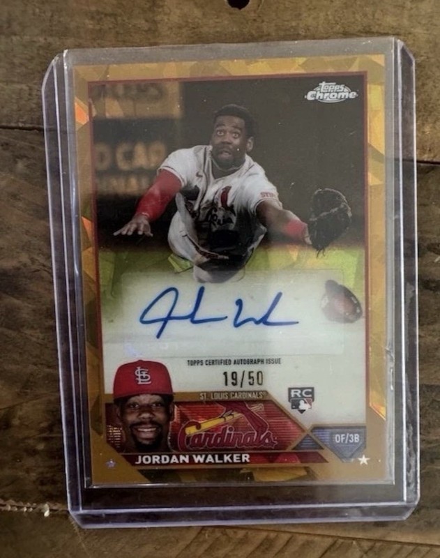 2023 Topps Chrome Update Sapphire Jordan Walker Rookie Auto Gold /50