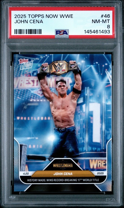 2025 TOPPS NOW WWE #46 JOHN CENA PSA 8