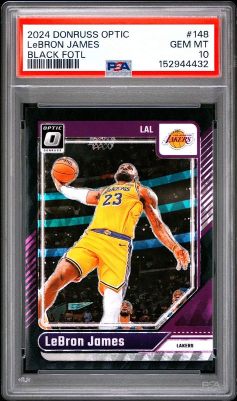 2024 PANINI DONRUSS OPTIC BLACK FOTL #148 LEBRON JAMES 1/3 PSA 10