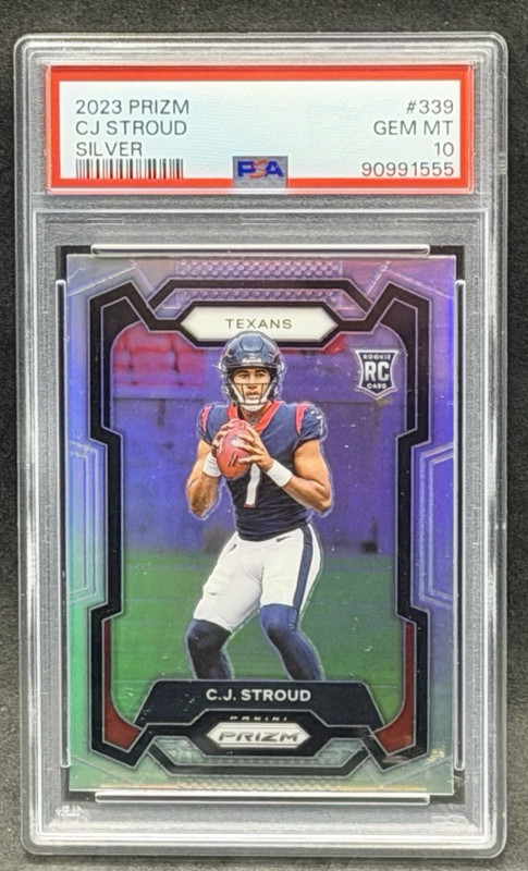 C.J. Stroud 2023 Silver Panini Prizm Silver RC Rookie PSA 10 #339 Houston Texans