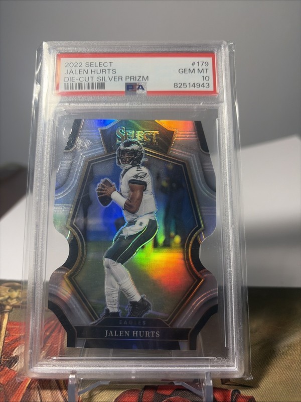 2022 Panini Select Premier Level Jalen Hurts #179 Silver Prizm Die-Cut