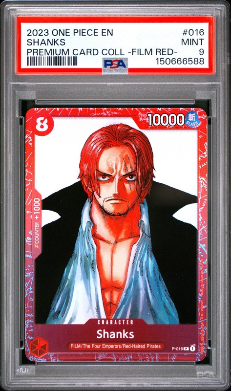 2023 ONE PIECE PREMIUM CARD COLLECTION -ONE PIECE FILM RED- #016 SHANKS PSA 9