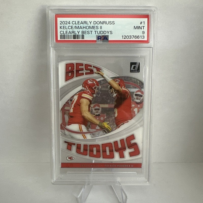 2024 Clearly Donruss Best Tuddys Travis Kelce/Patrick Mahomes #1 PSA 9