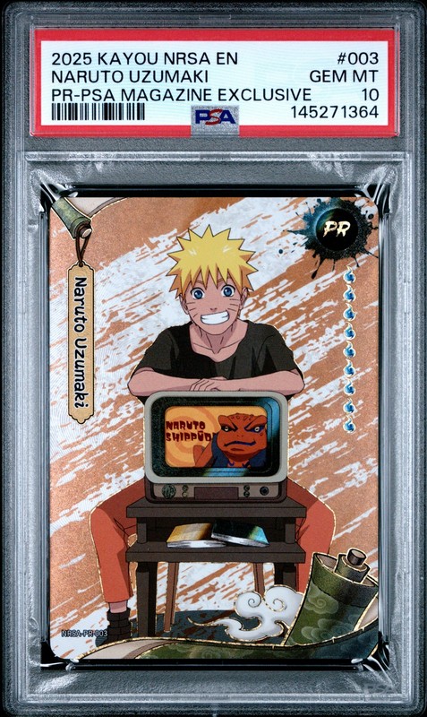 2025 PSA MAGAZINE EXCLUSIVE #003 NARUTO UZUMAKI PSA 10