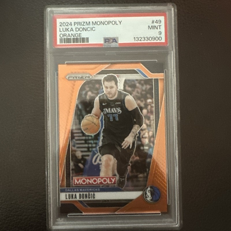 2024 Prizm Monopoly Luka Doncic Orange /149 #49 PSA 9
