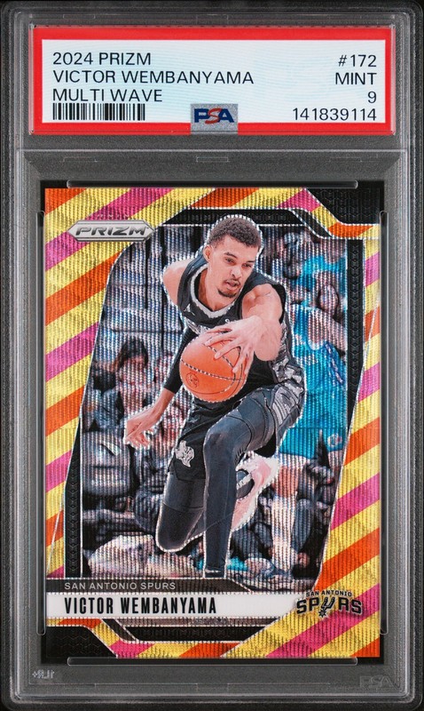 2024 PANINI PRIZM MULTI WAVE #172 VICTOR WEMBANYAMA 46/88 PSA 9