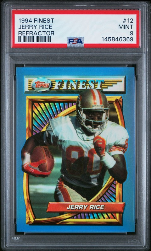1994 FINEST REFRACTOR #12 JERRY RICE PSA 9