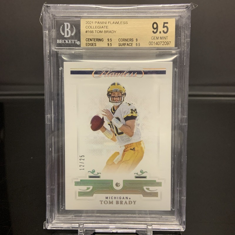 2021 Panini Flawless Diamond Tom Brady SSP 1/1 Jersey #12/25 BGS 9.5 Gem POP 1