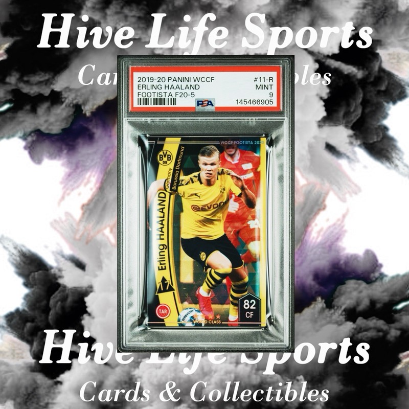 Erling Haaland 2019-20 Panini WCCF Footista F20-5 RC #11-R Dortmund PSA 9
