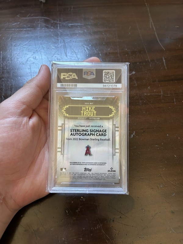 CHASER PACK, Mike Trout Autograph Graded 9. view 2