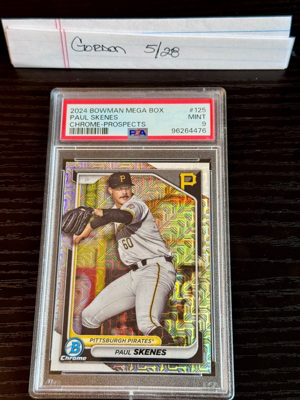 Paul Skenes 2024 Bowman Chrome Mega Box Prospects #BCP125 (PSA 9)