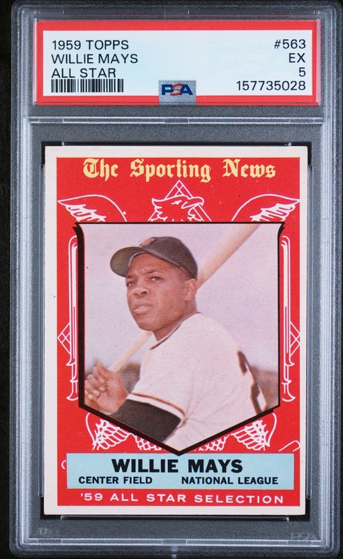 1959 TOPPS ALL STAR #563 WILLIE MAYS PSA 5