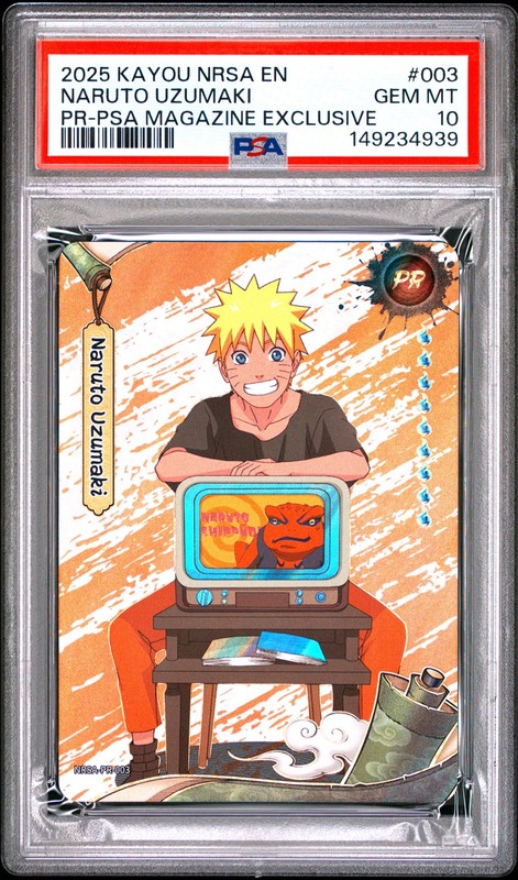 2025 KAYOU NARUTO SMRITI PSA MAGAZINE EXCLUSIVE #003 NARUTO UZUMAKI PSA 10