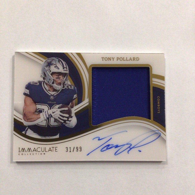 2023 Panini Immaculate Tony Pollard PREMIUM PATCH AUTO /99 #PP-TPO Cowboys