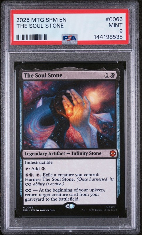 2025 MAGIC: THE GATHERING MARVEL'S SPIDER-MAN #0066 THE SOUL STONE PSA 9