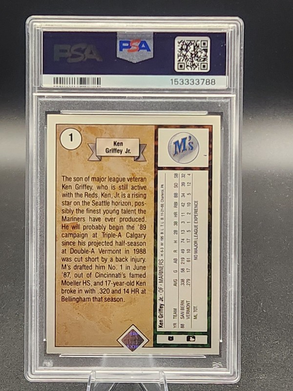 1989 Upper Deck - Star Rookie Ken Griffey Jr #1 (RC) Perfect PSA 9 MINT π₯π₯ view 2