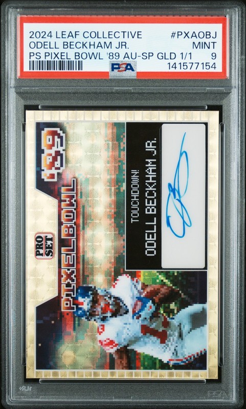 LEAF METAL COLLECTIVE PRO SET PIXEL BOWL '89 AUTOS ODELL BECKHAM JR. 1/1 PSA 9