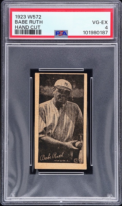 1923 W572 HAND CUT BABE RUTH PSA 4