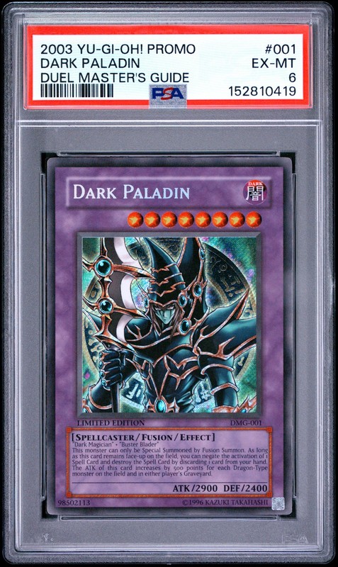 2003 YU-GI-OH! PROMO DUEL MASTER'S GUIDE #001 DARK PALADIN PSA 6