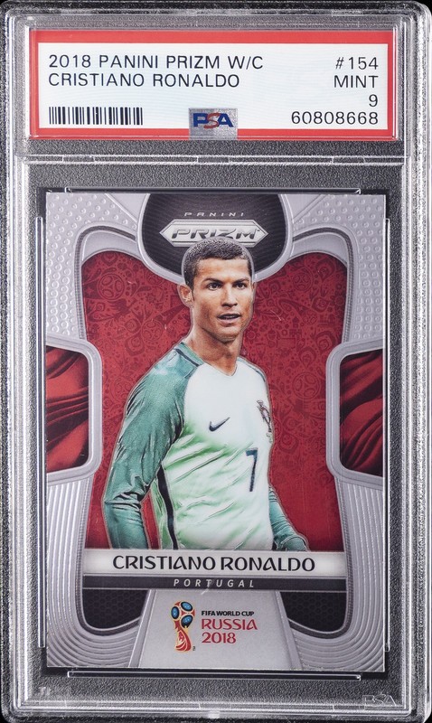 2018 PANINI PRIZM WORLD CUP #154 CRISTIANO RONALDO PSA 9