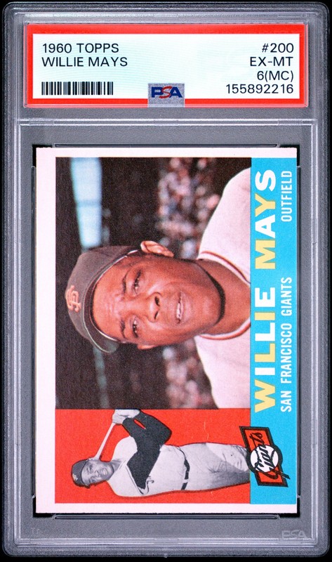 1960 TOPPS #200 WILLIE MAYS PSA 6