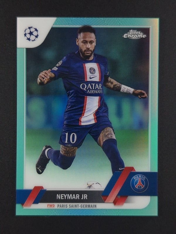 2022-23 Topps Chrome UEFA Soccer NEYMAR JR 109/199 Aqua Refractor #10
