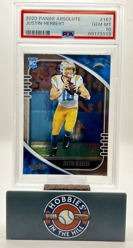 2020 Panini Absolute - Rookie Justin Herbert #167 PSA 10 (RC)