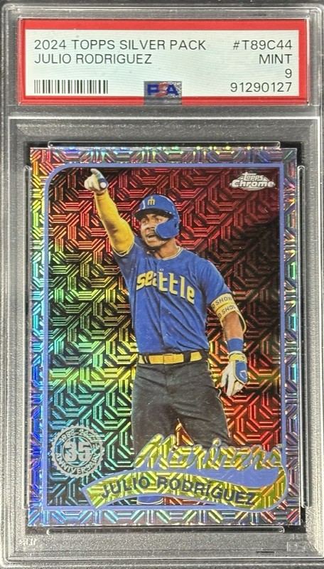Julio Rodriguez 2024 Topps Silver Pack Rookie PSA Gem 9