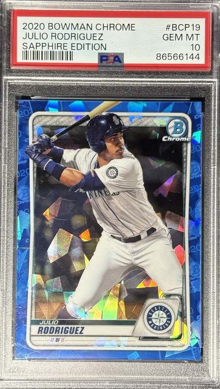 Julio Rodriguez 2020 Bowman Chrome Sapphire Edition PSA Gem 10 SP