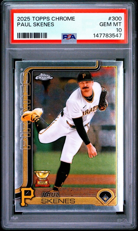 2025 TOPPS CHROME #300 PAUL SKENES PSA 10