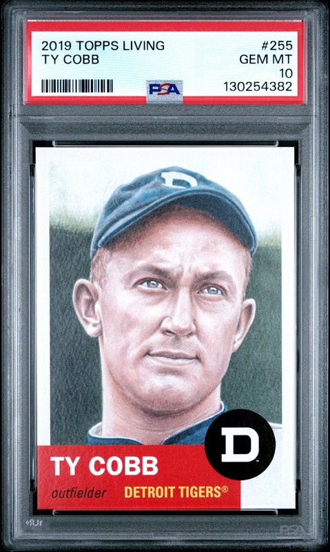 2019 TOPPS LIVING #255 TY COBB PSA 10