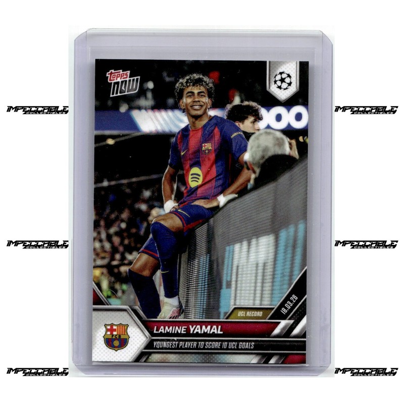 2025-26 Topps Now UCL - #112 Lamine Yamal /10135 Youngest Player to 10 Goals view 1