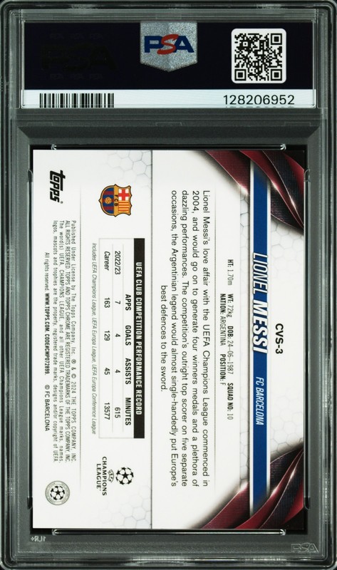 2023-24 #3 LIONEL MESSI PSA 9 view 2