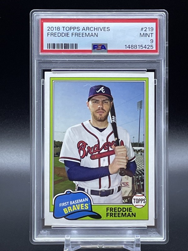 2018 TOPPS ARCHIVES #219 FREDDIE FREEMAN BRAVES POP 2 PSA 9