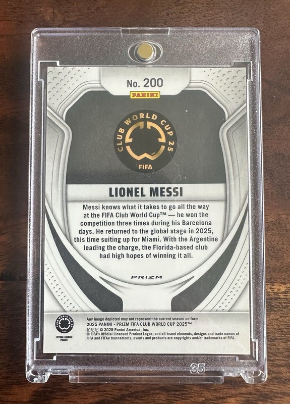 2025 Panini Prizm FIFA Club World Cup Lionel Messi #200 Pulsar view 2